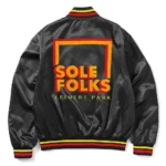 Sole Folks Varsity Satin Jacket Front