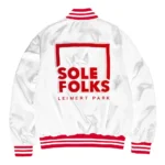 Sole Folks Varsity Satin Jacket Front