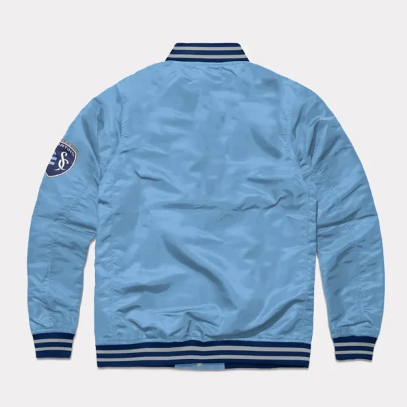 Back view of Sporting Kansas City Varsity Jacket