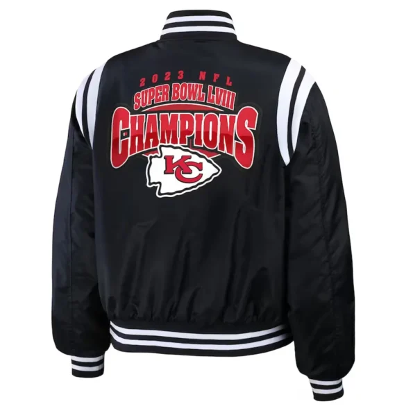 Back view of Champions Kansas City Varsity Jacket