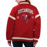 Tampa Bay Buccaneers Red Varsity Jacket Front View