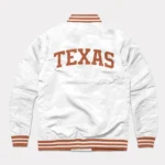 Texas Longhorns White Varsity Jacket Front View