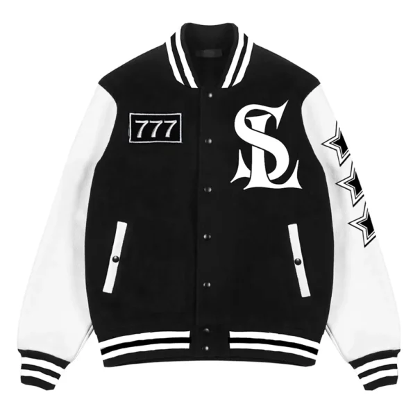 Front view of 777 SL Varsity Jacket