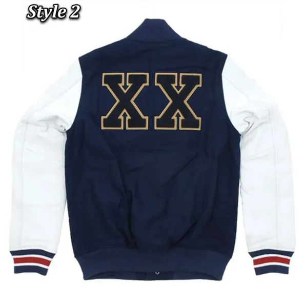 Back view of USA Dream Team Destroyed Varsity Jacket