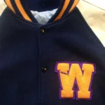 Washington Huskies Navy Varsity Jacket Front View