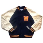 Washington Huskies Navy Varsity Jacket Front View