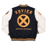 Model in Xavier Institute Black Varsity Jacket Front