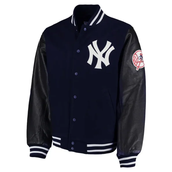 Front view of Aaron Boone NY Yankees Varsity Jacket