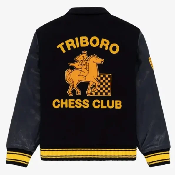 Back view of Chess Club Varsity Jacket