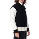 Ami Black and White Varsity Jacket Front