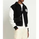 Ami Black and White Varsity Jacket Front