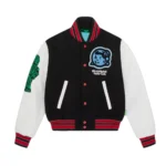 Front view of Astro BBC Chenille Logo Varsity Jacket