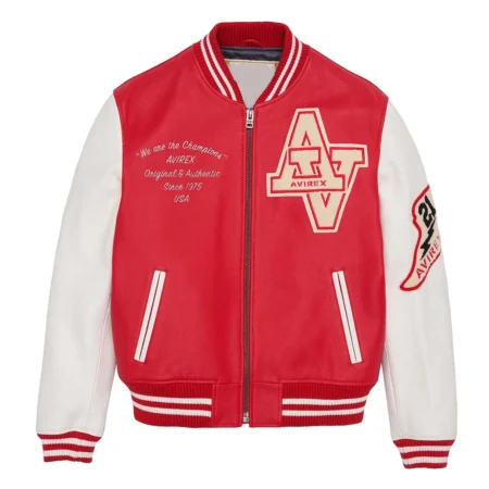 Front view of Wildcat Champion Varsity Leather Jacket