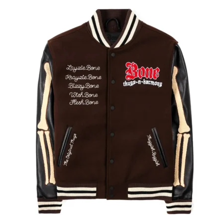 Front view of Bone Thugs N Harmony Varsity Jacket