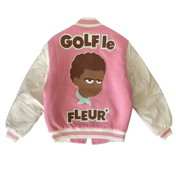 Back view of Golf Call Me If You Get Lost Varsity Jacket