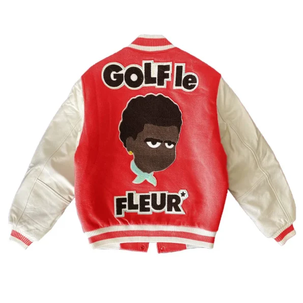 Back view of Golf Call Me If You Get Lost Varsity Jacket