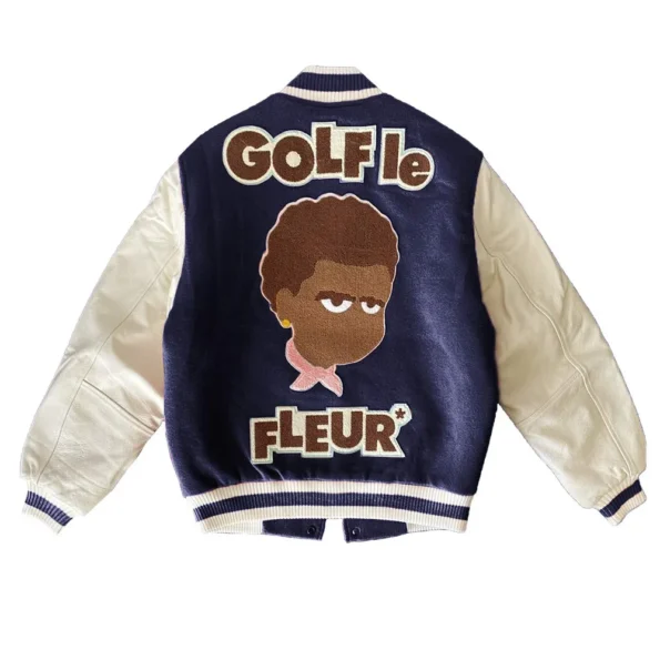 Back view of Golf Call Me If You Get Lost Varsity Jacket