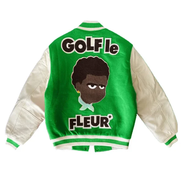 Back view of Golf Call Me If You Get Lost Varsity Jacket