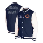 Chicago Bears Third Down Varsity Jacket Front and Back