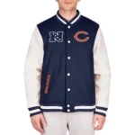 Chicago Bears Third Down Varsity Jacket Front and Back