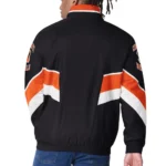 Model in Cincinnati Bengals Varsity Satin Jacket Front