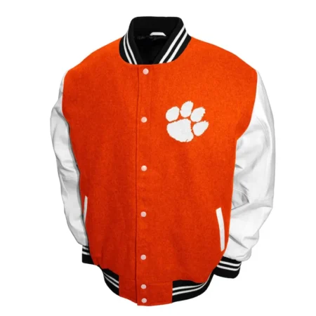 Front view of Clemson Tigers Graduate Varsity Jacket