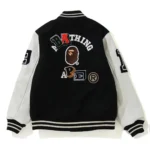 Crazy Patch Bape Varsity Jacket Front