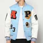 Crazy Patch Bape Varsity Jacket Front