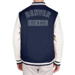 Denver Broncos Third Down Varsity Jacket Front and Back