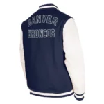 Denver Broncos Third Down Varsity Jacket Front and Back