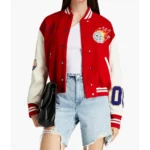 Gigi Hadid Meteor Shower Varsity Jacket Front