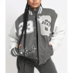 Model in Goat 23 Varsity Jacket Front