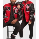 Model in Goat 23 Varsity Jacket Front