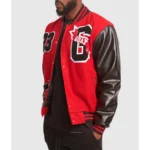 Model in Goat 23 Varsity Jacket Front