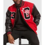 Model in Goat 23 Varsity Jacket Front