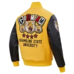 Grambling Tigers Gold Varsity Jacket Front and Back