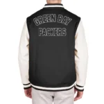 Green Bay Packers Down Varsity Jacket Front and Back