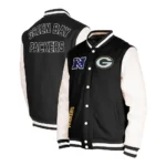 Green Bay Packers Down Varsity Jacket Front and Back