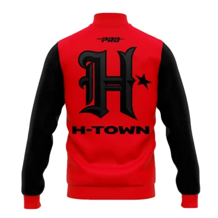 Back view of Houston Texans H-Town Varsity Jacket