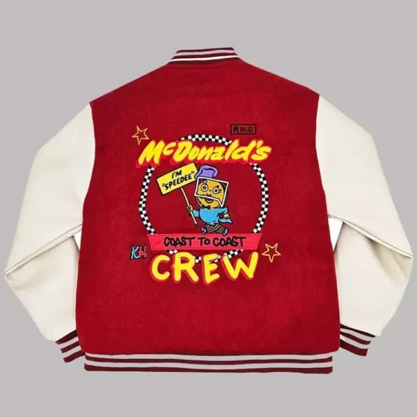 Back view of Kendall Hurns Varsity McDonald's Jacket