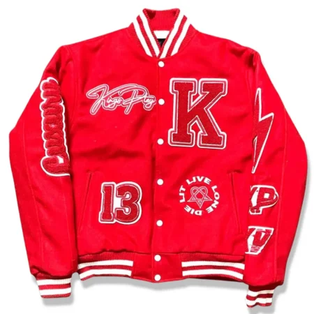 Front view of KP University Varsity Jacket