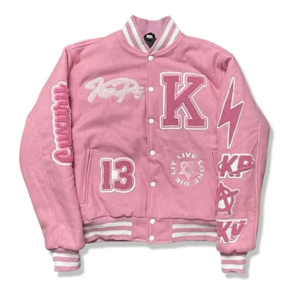 Front view of KP University Varsity Jacket