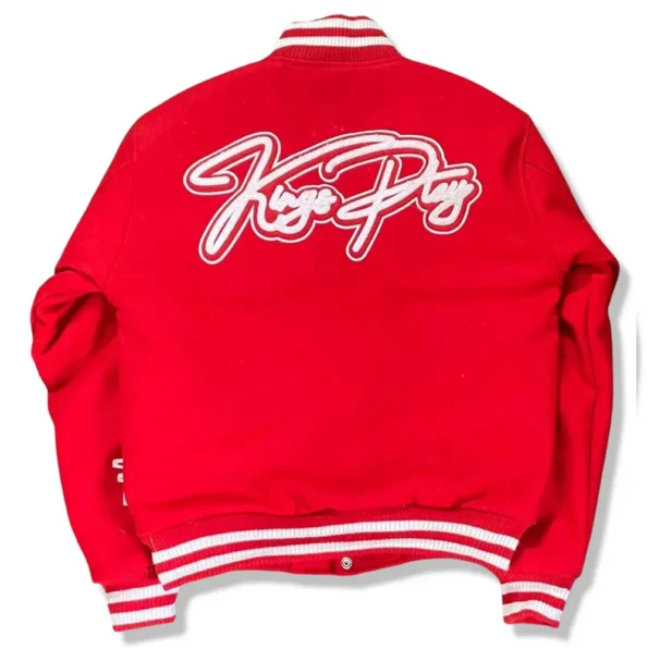 Back view of KP University Varsity Jacket