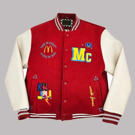 Front view of Kendall Hurns Varsity McDonalds Jacket