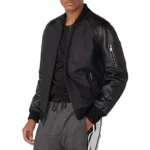 Model in Melvin Robert Extra Varsity Jacket Front