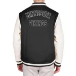 Minnesota Vikings Down Varsity Jacket Front and Back