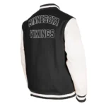 Minnesota Vikings Down Varsity Jacket Front and Back