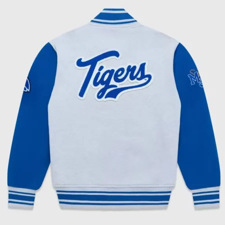 Back view of NCAA Memphis Tigers OVO Varsity Jacket