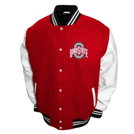 Front view of Ohio State Buckeyes Varsity Jacket