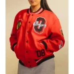 OVO Chicago Blackhawks Varsity Jacket Front